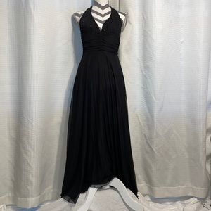 Aggie Black Formal black beaded dress.  sz L